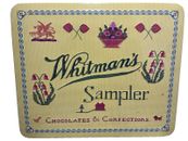 Whitman's Sampler EMPTY Collectible Tin Storage Container Display Decor