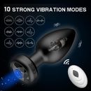 Remote Anal Butt Plug Vibrator Male 10 Speeds Prostate Massager Sex Toys for Men