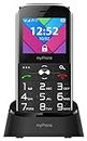 MP myPhone Halo C 2.2” Seniorenhandy Mobiltelefon ohne vertrag mit großen Tasten, Taschenlampe, Ladestation, Dual SIM, Bluetooth, großer Akku 1900mAh, Kamera - Schwarz