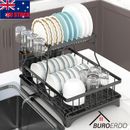 Hot Kitchen Dish Cup Drying Rack Drainer Dryer Tray Cutlery Holder Organizer AU