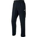 Nike Club Swoosh Men's Fleece Sweatpants Pants Classic Fit, Medium - Black/White