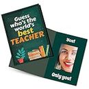 exciting Lives Best Teacher Mirror Card - Gift for Teacher, Professor, Sir, Madam, Ma'am - Gift For Teacher's Day, Thank You, Farewell, Graduation Day