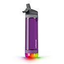Hidrate Spark PRO Lite Bouteille d'eau intelligente – Plastique Tritan – Suivi de la prise d'eau avec Bluetooth, rappel de lueur LED lorsque vous avez besoin de boire – Couvercle à paille, 710 ml,