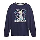 Disney Frozen - Elsa It's My Birthday - Toddler & Youth Long Sleeve Graphic T-Shirt - Size 3T Navy