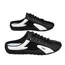 T-Rock Men's Synthetic Light Weight Sneakers Shoes | Black White | Size- 9