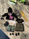LOT of RAINBOW HIGH DOLL Clothing And Accessories BLACK WHITE Skirts And Shirts