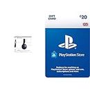 PULSE 3D Midnight Black Wireless Headset (PS5) + PlayStation PSN Card 20 GBP Wallet Top Up | PS5/PS4 | PSN Download Code - UK account