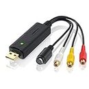 aplic USB 2.0 audio video grabber - version Windows 10 compatible - VHS - video adapter for processing and post-processing
