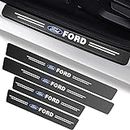 Car Door Sill Protector for Ford Fusion F150 F250 F350 F450 F550 Edge Explorer Mustang F151, Self-Adhesive Carbon Fiber Tape Anti Scratch Car Door Edge Entry Guards Stickers, Inner Accessories 4PCS