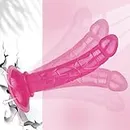 Pink Silicone Double Headed Silicone Suction Cup Realistic Classic Wand, Nice Gifts for Your Friend or Yourself, for Men and Women - YOTjj15-8