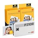 KODAK Mini 2 Retro 4PASS Portable Photo Printer (2.1x3.4 inches) + 68 Sheets Bundle (8 Initial Sheets + 60 Sheets Pack), White