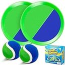 Officygnet Velcro Ball and Catch Game, Kids Toss Game for Age 3 4 5 6 7 8-12 Year Old Boys Girls, Catching Ball Set with 2 Ball Paddles for Outdoor Yard Games Beach Toys for Kids Easter Birthday Gifts