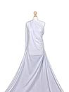 Tissu en viscose extensible 4 directions pour robe en jersey élasthanne Blanc