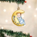 Old World Christmas Baby's 1st - Dreamtime Boy Hanging Figurine Ornament Glass in Blue | 4 H x 3 W x 1.75 D in | Wayfair 10241