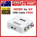 HDMI to AV Converter Output Digital to RCA Audio Video Input Composite Adapter