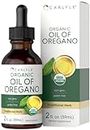 Organic Oil of Oregano | 2 fl oz Liquid | Vegan, USDA Certified | Non-GMO, Gluten Free Drops | by Carlyle