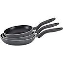 Set of 3 Frying Pan - Non Stick Fry, Kitchen, Eggs, Breakfast, Dinner, Pasta,Cookware Set | Kitchen Cookware | Home Chef | Breakfast, Lunch, Dinner & Cooking | Combo Frying & Grill Pan