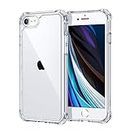 ESR for iPhone SE (2022) Case, iPhone SE (2020) and iPhone 8, Military-Grade Protection, Shock-Absorbing Corners, Yellowing-Resistant Back, Phone Case for SE 3/2, Air Armor Case, Clear