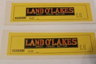 HO Scale Vintage Set of Box Car Side Panels, Land O'Lakes Butter Yellow #6337