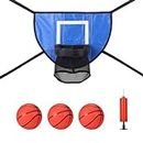 lasuroa Set Canestro da Basket per Trampolino, Trampoline Basketball Hoop Impermeabile Porta da Basket per Trampolino Morbido Accessori per Giochi di Basket per Amanti del Basket Tutte Le età(Blu)