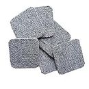 Knots Square Coasters PP Multi use Coaster for Floor Protectors for Furniture Legs. Best Non Slip Pad Carpet Feet Stop Your Furniture with Anti Slip Floor Pads (Pack of 6) (Grey)