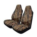 TOYOUN Camo Universal Front Car Seat Covers Waterproof Highback Bucket Seat Covers-Fit Most Cars, Trucks, SUVS, Vans 2 PCS Auto Fabric Seat Covers Camouflage Forest Pattern Car Seat Protector