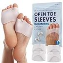 Dr. Frederick's Original Open Toe Sleeves | Half Toe Sleeve Metatarsal Pads | 4 Pieces | Ball of Foot Cushions | Great for Calluses and Blisters | for Men and Women | Perfect for High Heel Shoes