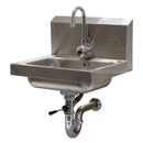 Advance Tabco 7-PS-51 Wall Mount Commercial Touchless Hand Sink w/ 14"L x 10"W x 5"D Bowl, Electronic Faucet, Lever Faucet, Stainless Steel