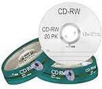 Premium Brand Blank CD-RW 700 MB 80 MIN Rewritable CD (Pack of 20 Disk)
