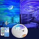 Star Projector, Double Effect Galaxy Projector for Bedroom, Northern Lights Aurora Projector Bluetooth Led Galaxy Sky Lamp with Timer Remote Night Light Projector for Kids Adults Birthday Gifts