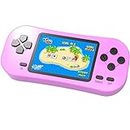 Beijue Retro Handheld Games for Kids Built in 218 Classic Old Style Electronic Game 2.5'' Screen 3.5MM Earphone Jack USB Rechargeable Portable Video Player Children Travel Holiday Entertain (Pink)