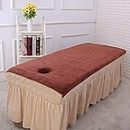 Beauty Salon Bed, Large Perforated Towel, Absorbent Bath Towel for Massage, Bathroom Accessories, Brown,80x180cm