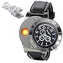 Mabron Electronic Cigarette Lighter, Rechargeable Electric USB Cigar Lighter Watch, Gift for Men, Windproof and Flameless