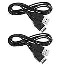 Pack of 2 USB Charging Cable Compatible with Nintendo NDS/Gameboy Advance SP USB Charging Cable Accessories Black