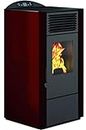 Eva Calor Lory Pellet Stove Thermal Power 9 kW Red