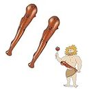 2 Pieces Inflatable Wooden Sticks, Inflatable Caveman Stick, Cave Club Inflatable Baseball Bat Expulsion Sticks, Brown Cheering Props, Man Cave Accessories Cheering Prop Caveman Stick for Masquerade