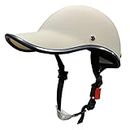 AUNHIRU Colorful Half Shell Helmet Adjustable Bike Helmet for Adult Men Women One Size (Matt White)