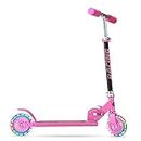 Scooters for Kids 2 Wheel Folding Kids Scooter for 3+Years Old Boys & Girls, 3 Adjustable Height, LED Light Up Wheels, Lightweight Scooter for Children with Sturdy Frame (Pink-D5)