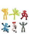 Neu Stikbot Zing Monsters 6er Pack klar Öko Verpackung Posable Figuren Spielzeug Kinder