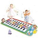 Baby Spielzeug ab 1 Jahr, Klaviermatte Musikmatte Kinder 112 x 50 cm, Kinderspielzeug ab 1 2 3 4 Jahre Klaviermatte Piano Matte Tanzmatte Lernspielzeug Geschenk für Kinder Mädchen Junge Weihnachts