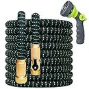 360Gadget Expandable and Flexible Garden Hose 25 ft Water Hose with 3/4" Brass Fittings and 8 Function Sprayer Nozzle, Retractable, Kink Free, Collapsible, Lightweight Hose for Outdoors