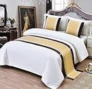 Tophacker Hotel Bed Runner Scarves Bed Scarf Luxury Bedding Bed Foot Decoration Bedroom Hotel Decoration for Queen Size Bed King Size Bed (Color : Gold, Size : King)