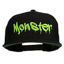 e4Hats.com Halloween Monster Embroidered Snapback Cap - Black OSFM