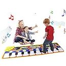 Toys for 1-6 Year old Girls Boys Toddlers Infant Kids, Gifts for 6-24 month old boys girls Piano Music Dance Mat with 19 Keys Piano Mat, 8 Selectable Instruments Build-in Speaker & Recording Function
