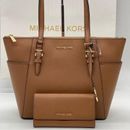 Michael Kors Bags | Michael Kors Large Charlotte Tote Bag & Trifold Wallet Luggage Brown | Color: Brown/Gold | Size: Large
