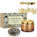 Butterfly Gifts for Women,Unique Birthday Gift for Mom Sister Friendship Girlfriend,Rotatable Scented Candles for Anniversary,Easter, Mother's Day,Gifts for Women Who Have Everything