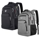 15.6 inch Laptop Backpack Waterproof Rucksack USB Travel School Shoulder Bag.
