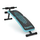 Abdominal Twister Trainer with Adjustable Height Exercise Bench-Blue - 57" - 59" x 20.5" x 18" - 22.5"(L x W x H)