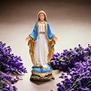 KariGhar Resin Virgin Mary Mother Mary Idol Perfect for Altar, Multicolor, 4 x 7 x 13 Cm