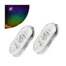 2 Pcs Upgrade Magnetic Car LED Lights Interior, 7 Colors Wireless Ambient Lighting, USB Rechargeable Reading Lights Atmosphere Lamp, Touch Light Interior Decoration for Ceiling Roof